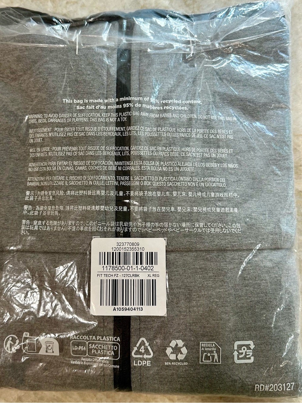 GAP Boys Colorblock Activewear Fleece Zip Hoodie NWT Size 12 - Picture 5 of 7